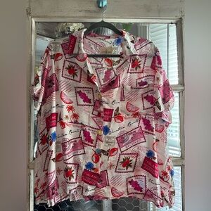 B14 NWOT Umgee | Tropical Print Button-Up Shirt